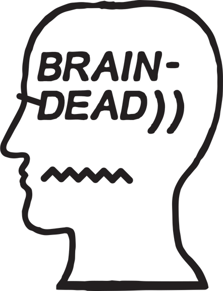 Brain Dead head logo Brain Dead head shaped logo
